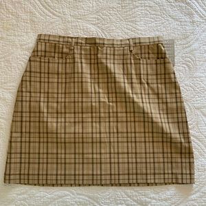 Limited America NWTtan/Brown Pattern skirt Size14
